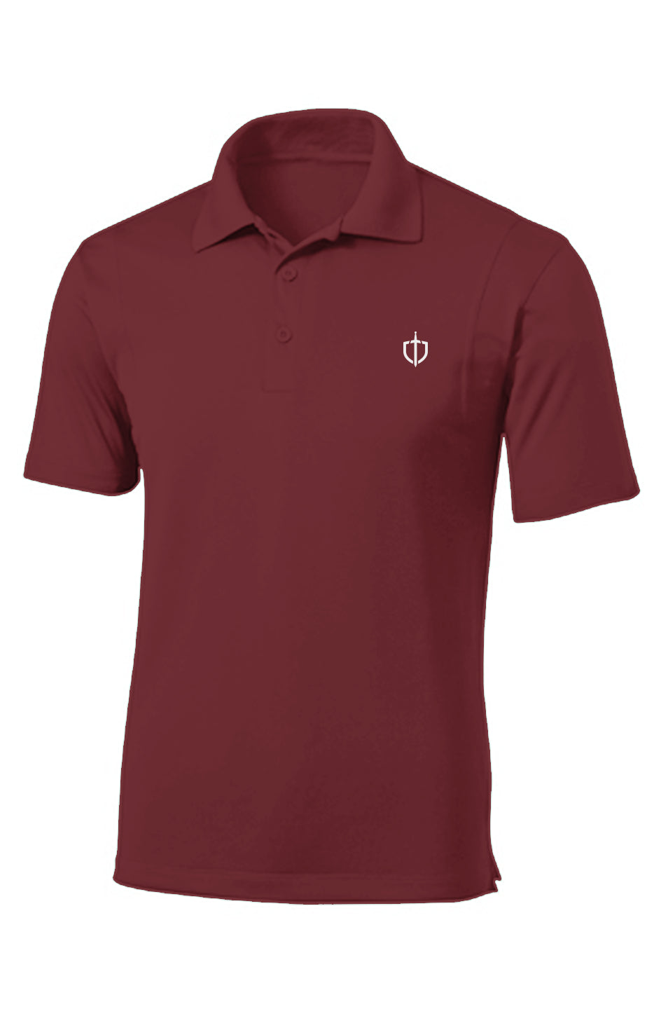 Crays Men's Maroon Performance Polo