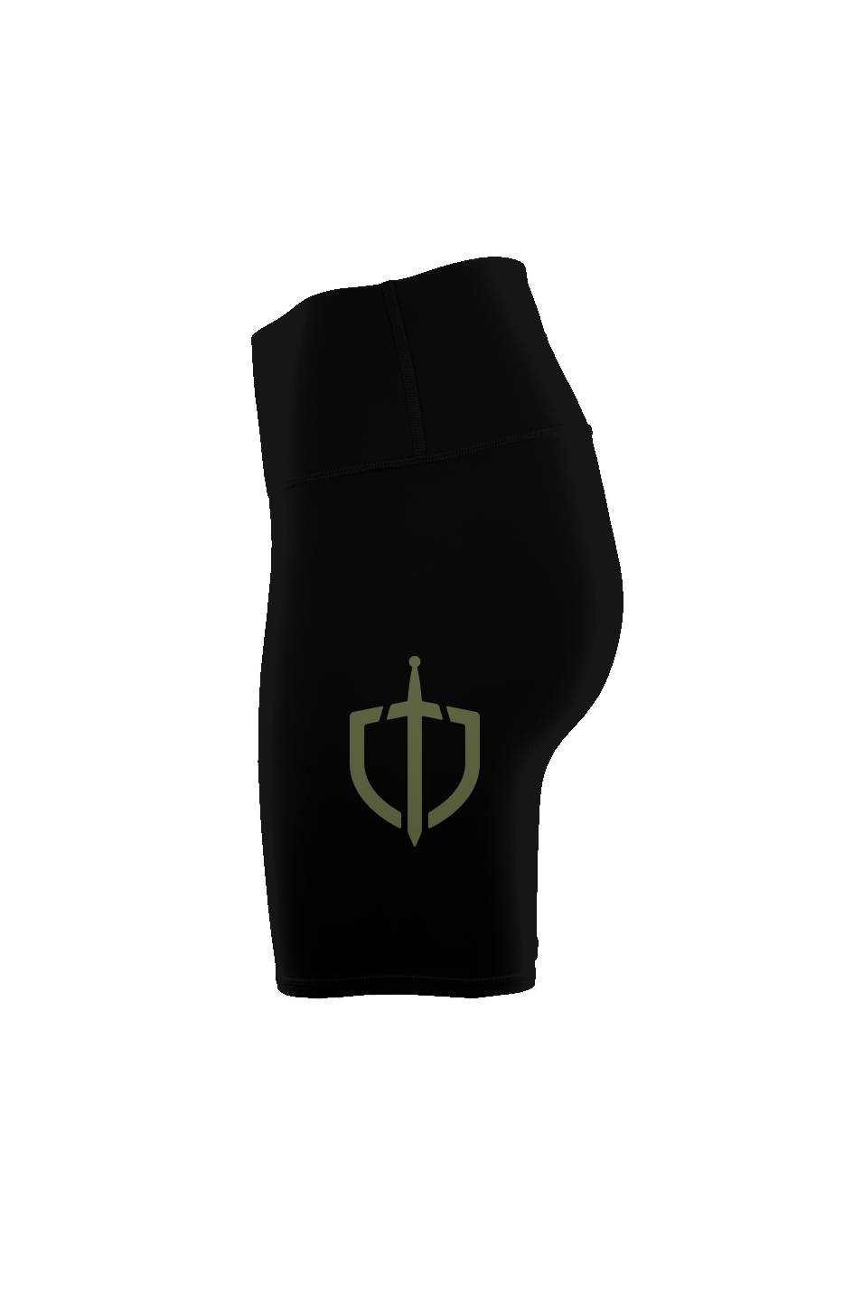Women's High Waist Black Biker Shorts