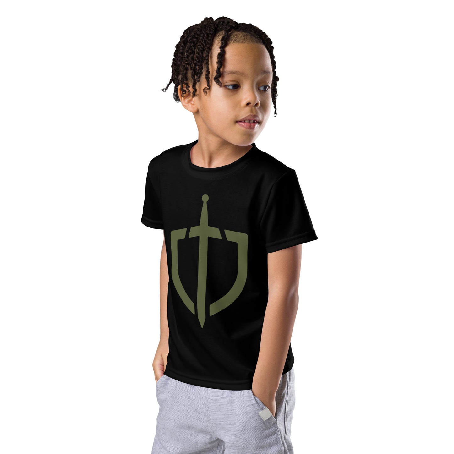 Premium Unisex Kids Crew Neck Black T-Shirt
