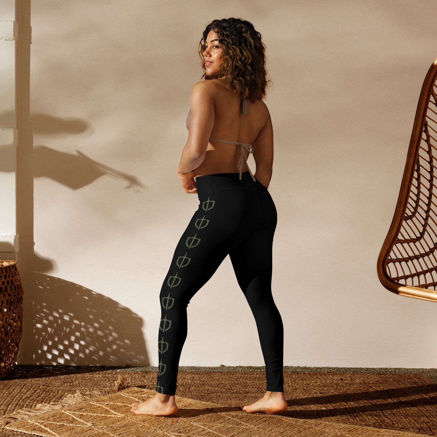 Yoga Leggings with Olive Logo