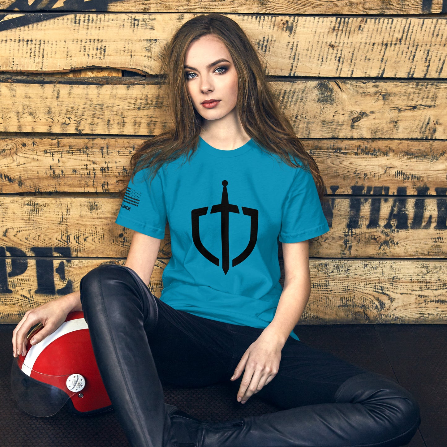 Unisex T-Shirt Assorted Colors with American Flag & Large Logo