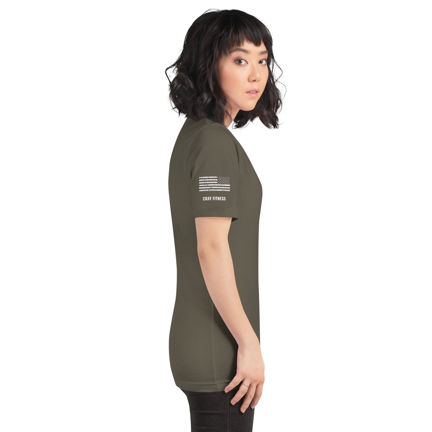 Unisex T-Shirt Assorted Colors with American Flag & Large Logo
