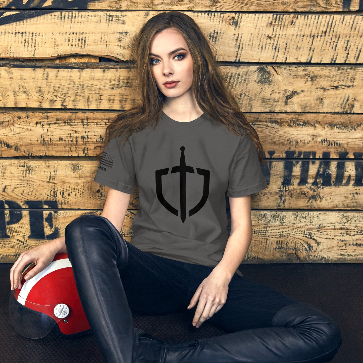 Unisex T-Shirt Assorted Colors with American Flag & Large Logo