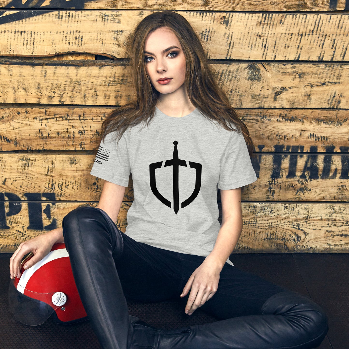 Unisex T-Shirt Assorted Colors with American Flag & Large Logo