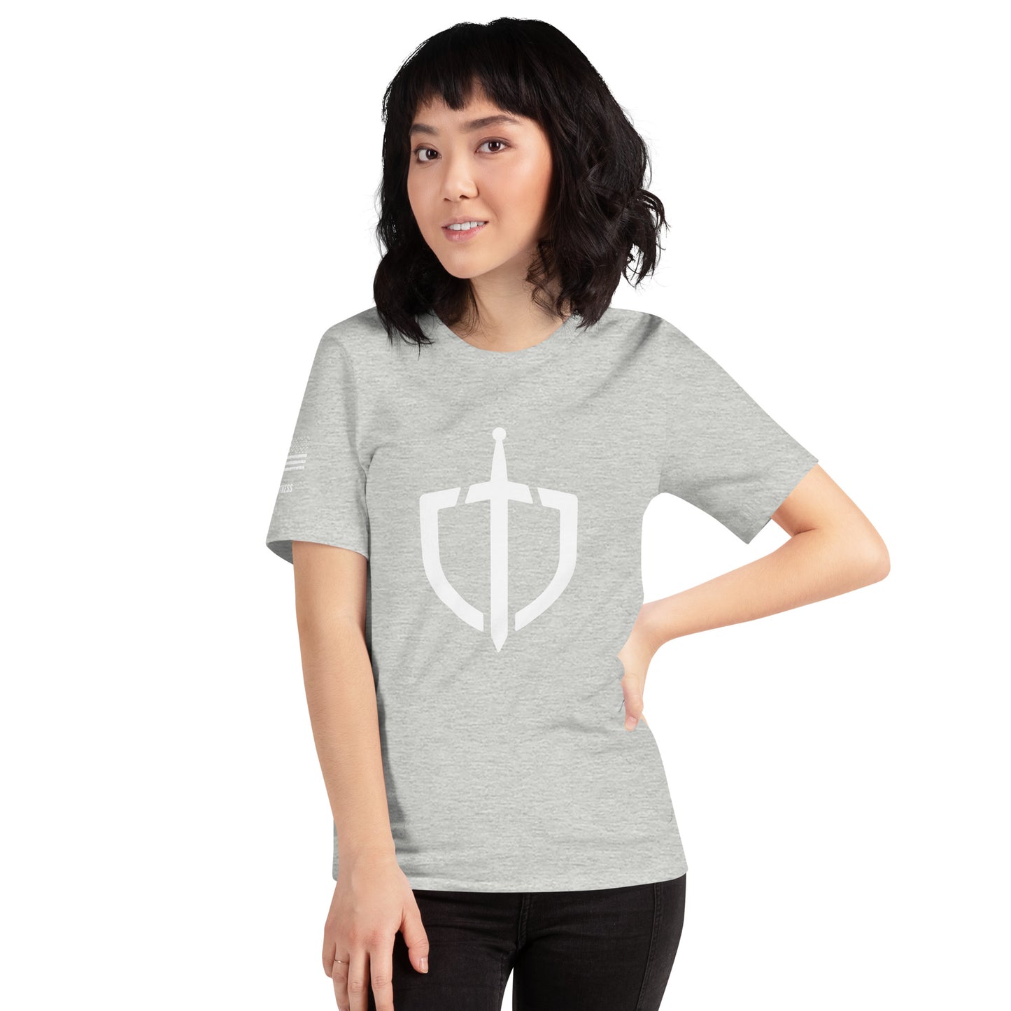 Unisex T-Shirt Assorted Colors with American Flag & Large Logo