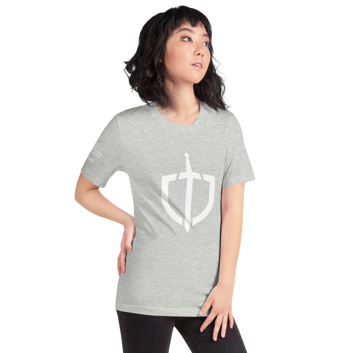 Unisex T-Shirt Assorted Colors with American Flag & Large Logo