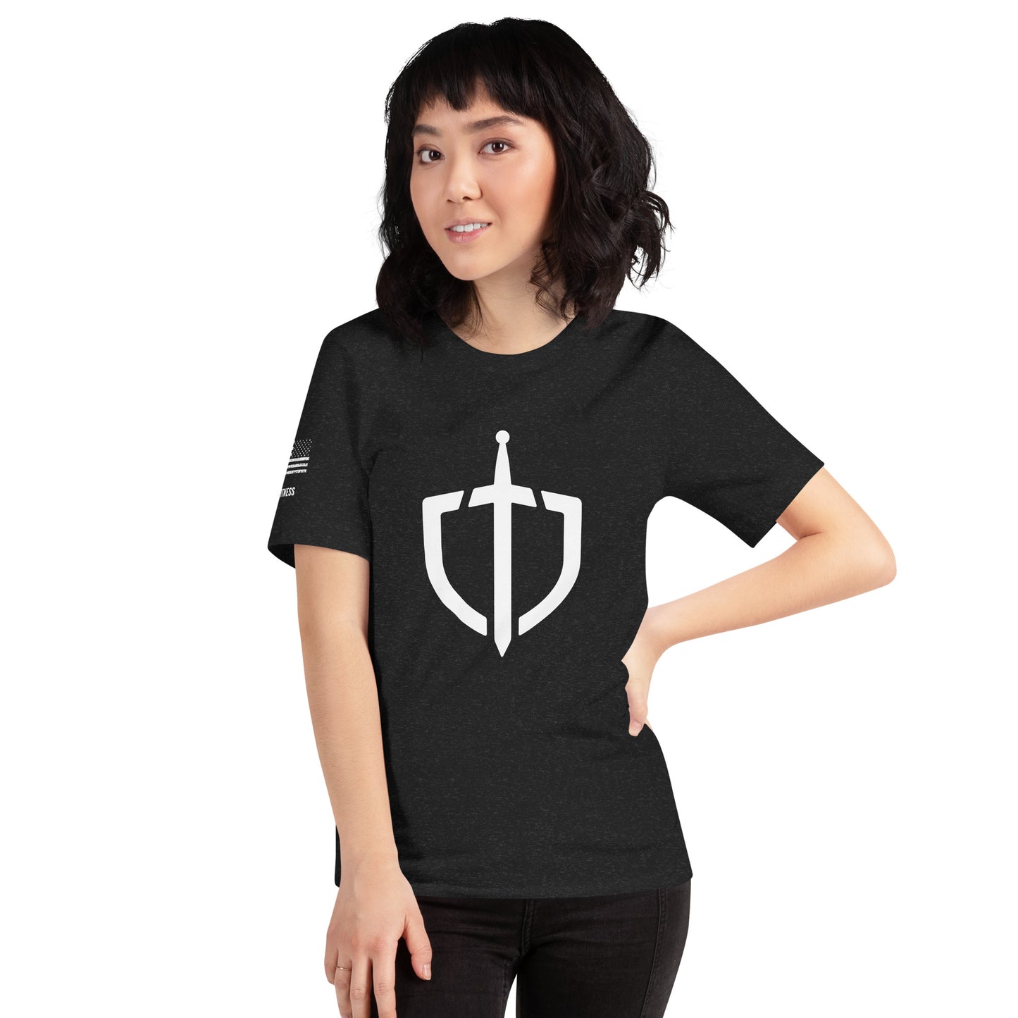Unisex T-Shirt Assorted Colors with American Flag & Large Logo