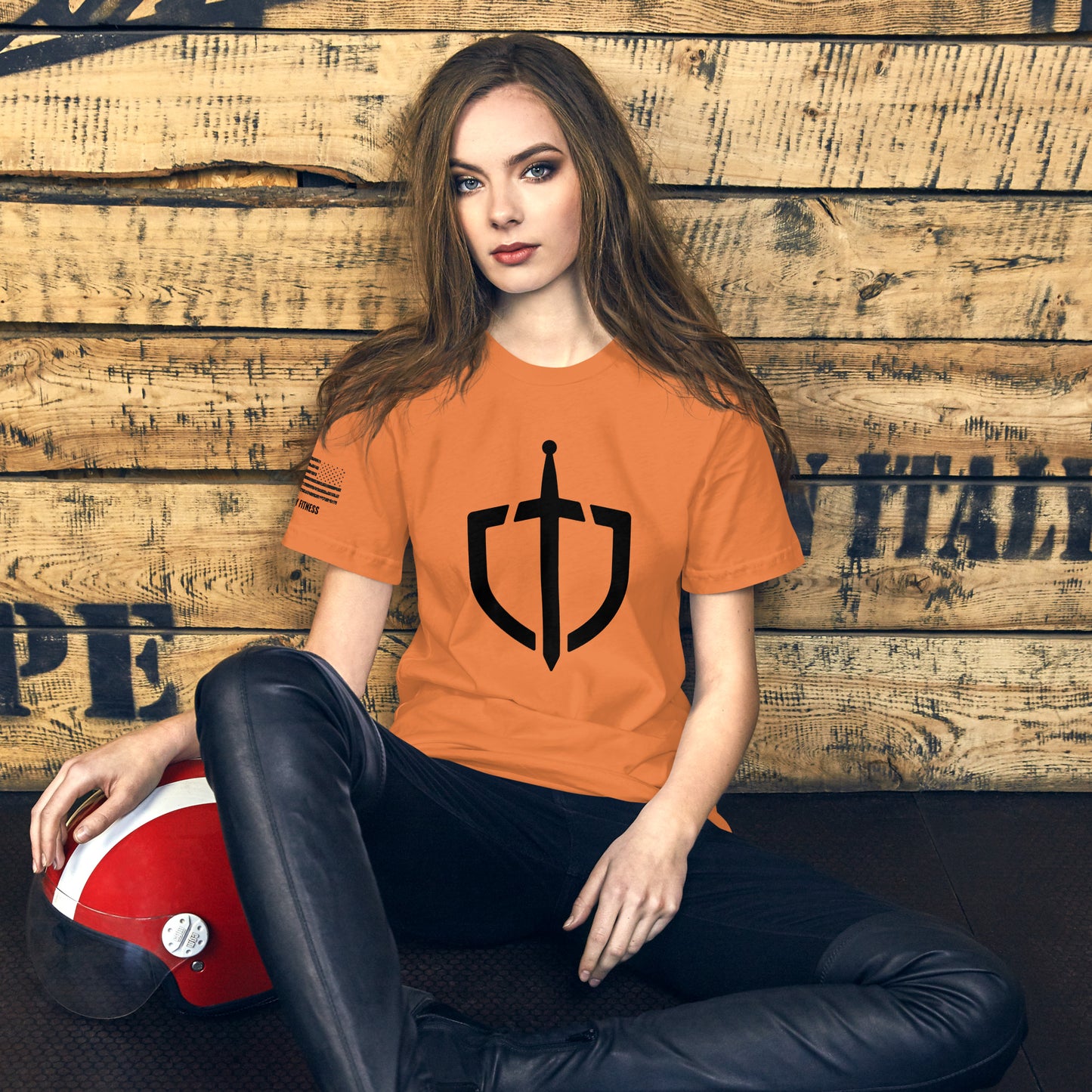 Unisex T-Shirt Assorted Colors with American Flag & Large Logo