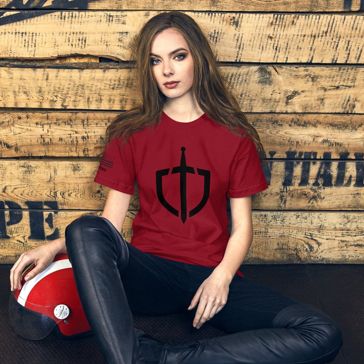 Unisex T-Shirt Assorted Colors with American Flag & Large Logo