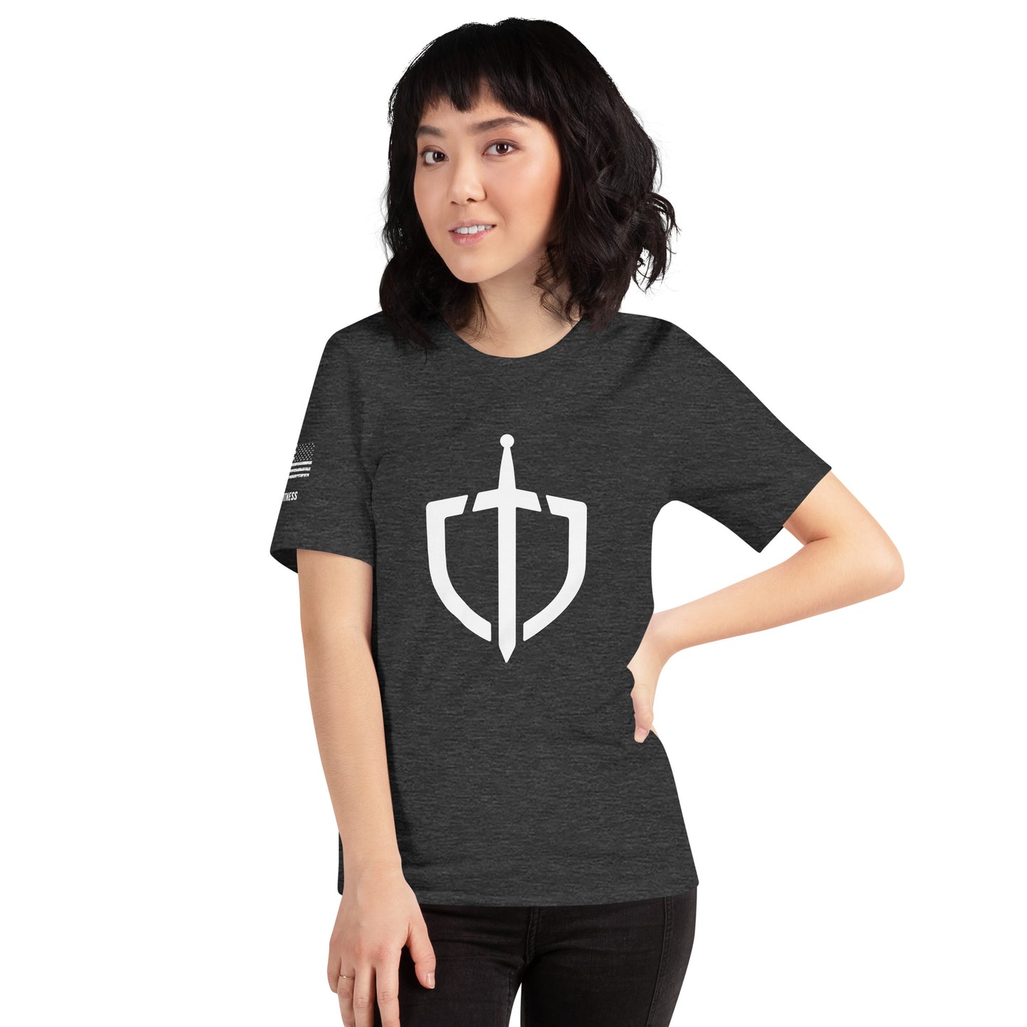 Unisex T-Shirt Assorted Colors with American Flag & Large Logo