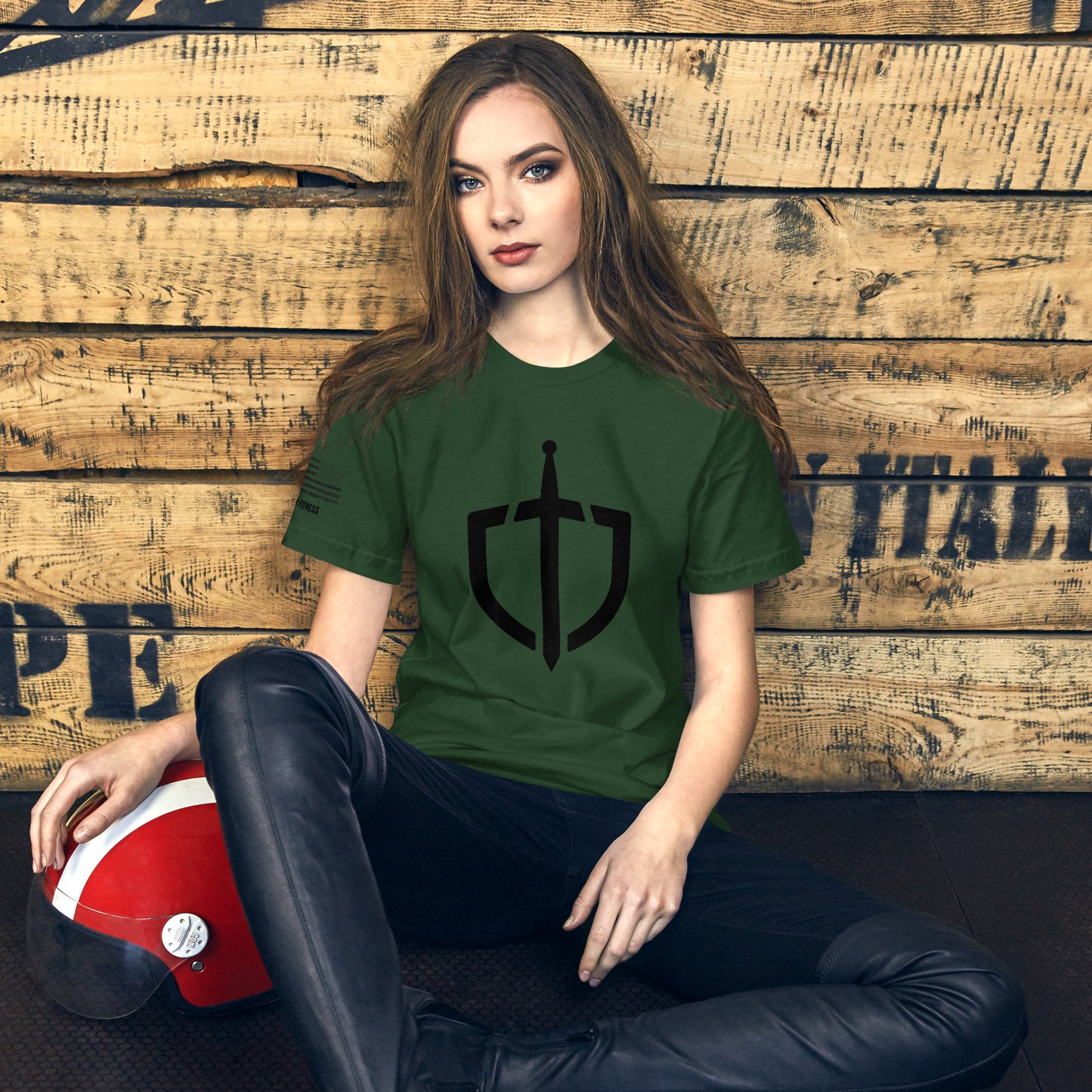 Unisex T-Shirt Assorted Colors with American Flag & Large Logo