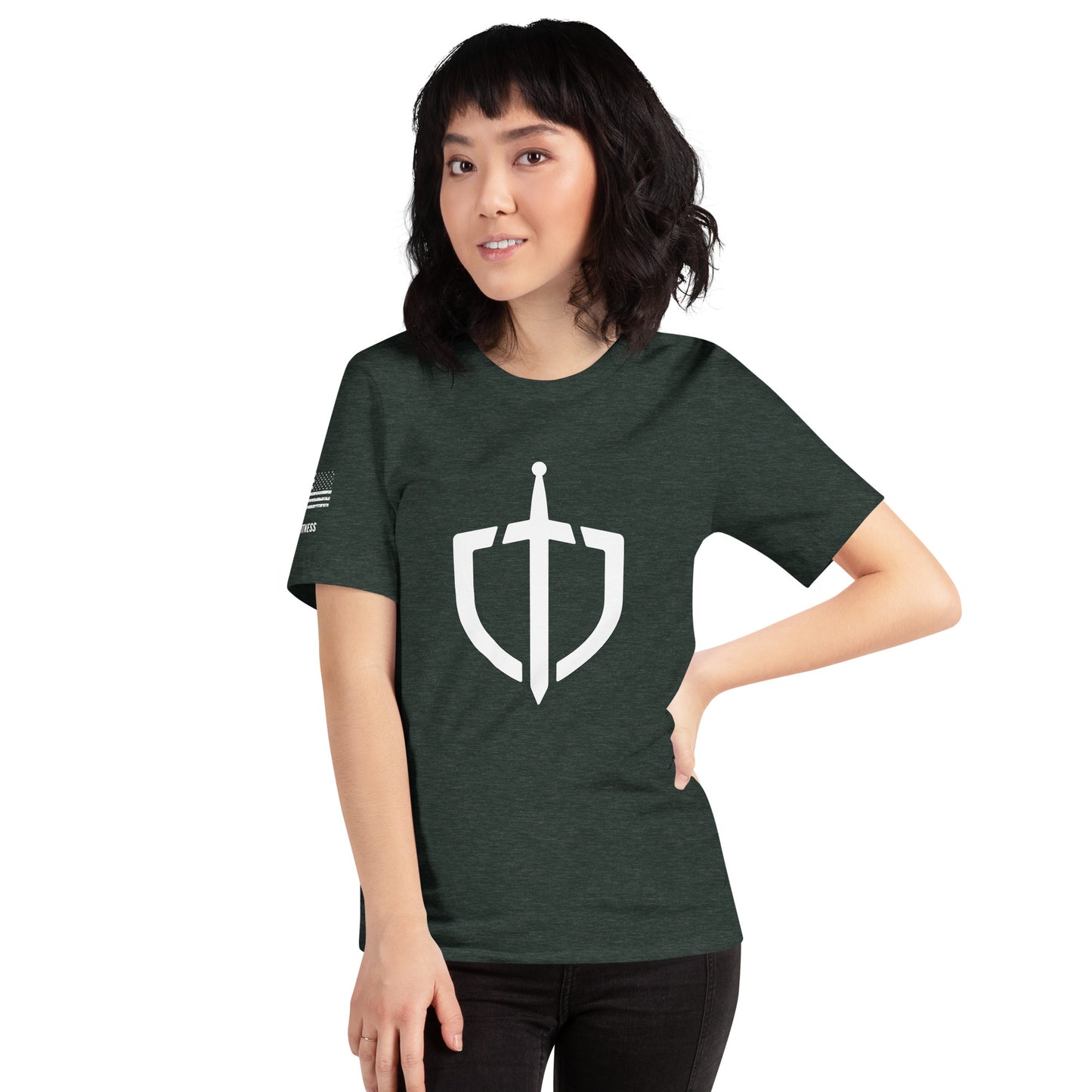 Unisex T-Shirt Assorted Colors with American Flag & Large Logo