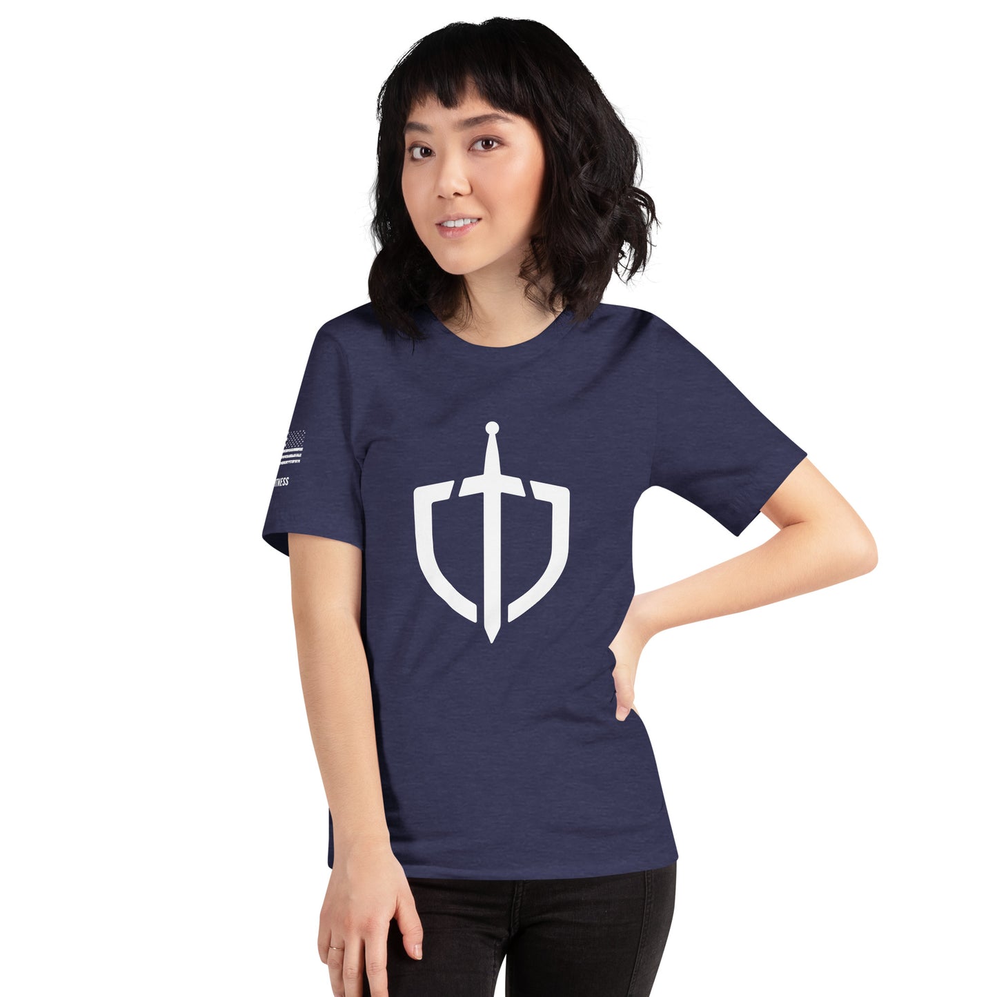 Unisex T-Shirt Assorted Colors with American Flag & Large Logo