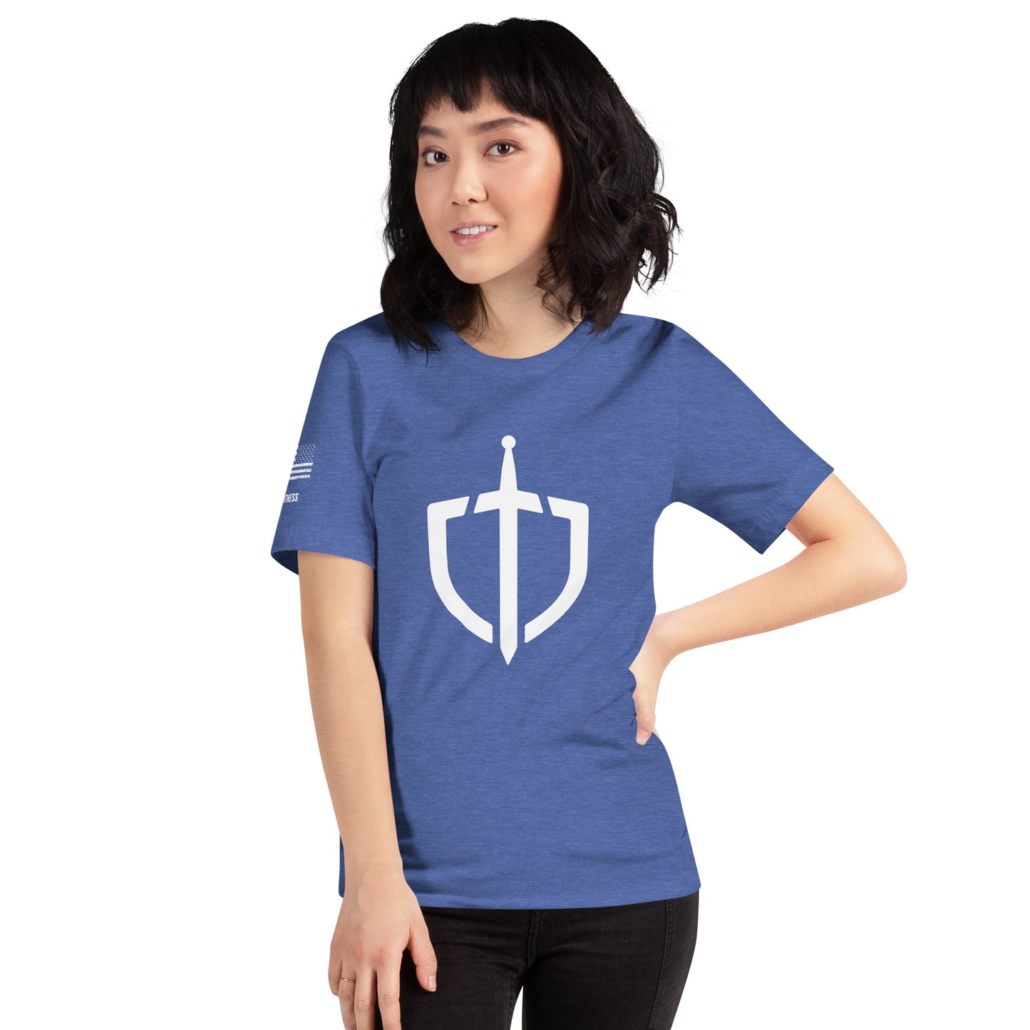 Unisex T-Shirt Assorted Colors with American Flag & Large Logo