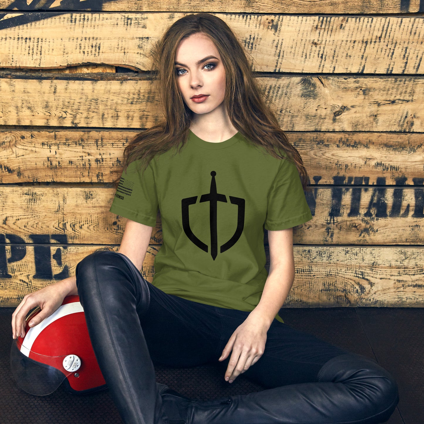 Unisex T-Shirt Assorted Colors with American Flag & Large Logo