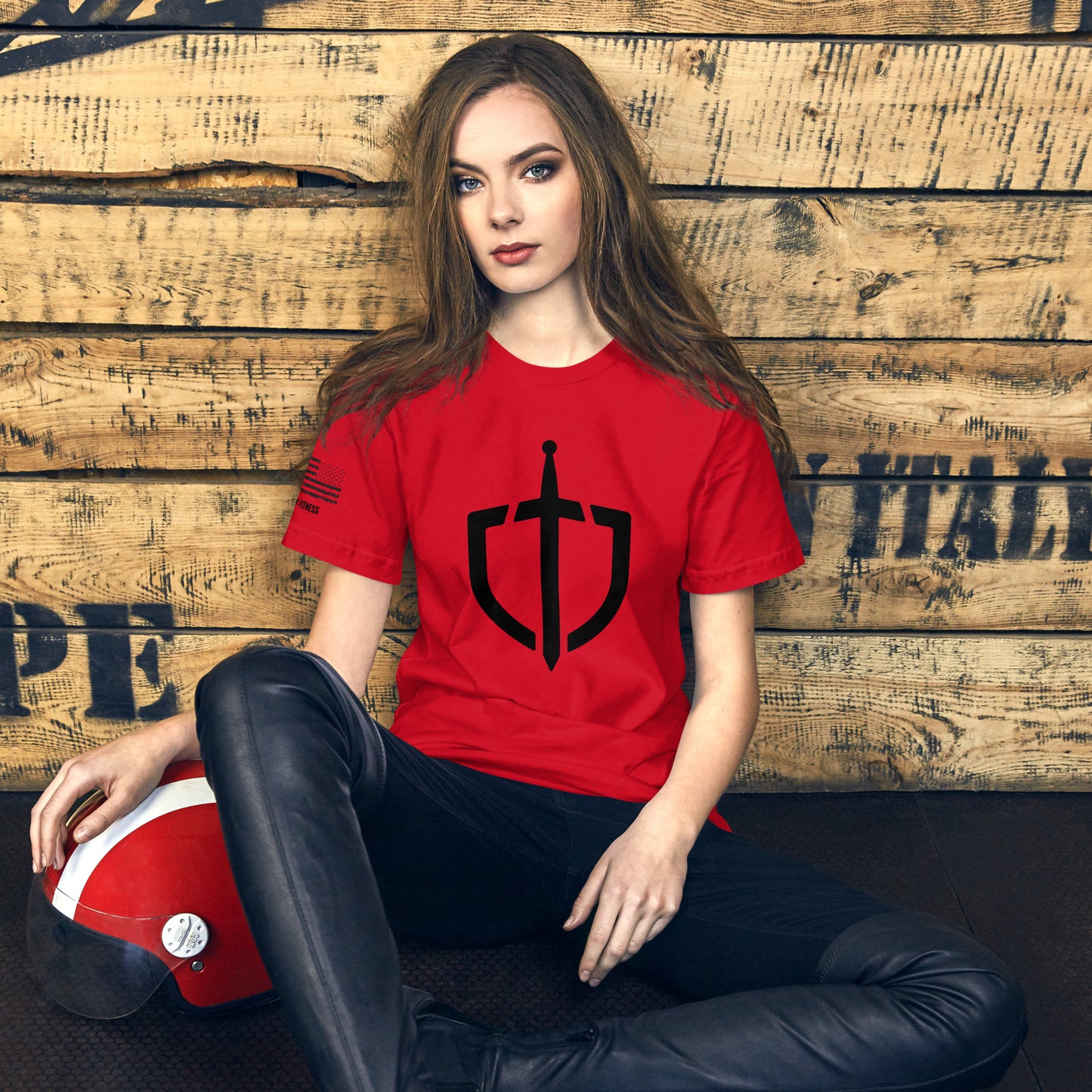 Unisex T-Shirt Assorted Colors with American Flag & Large Logo