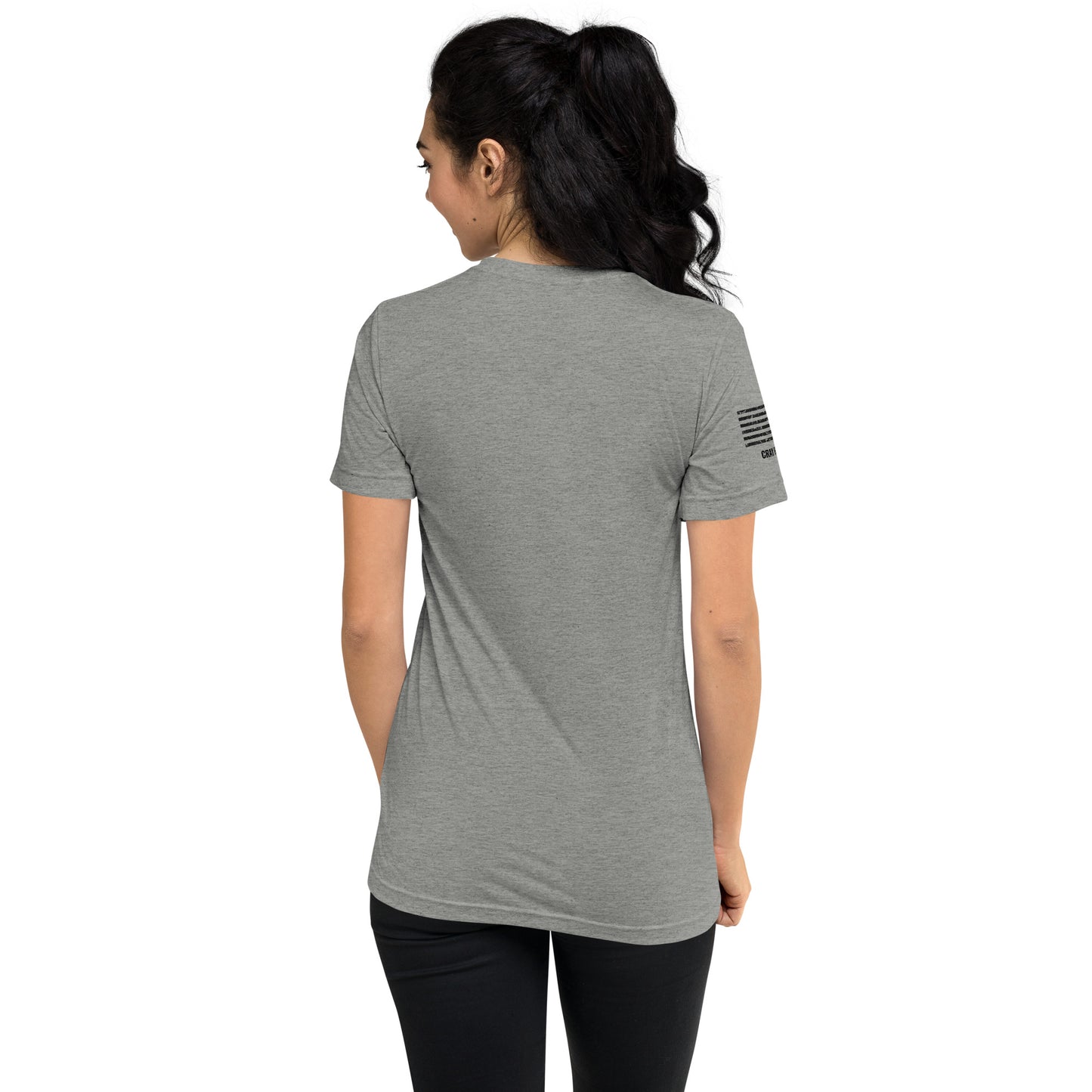 Unisex Tri-Blend Assorted Color T-shirt w/ American Flag