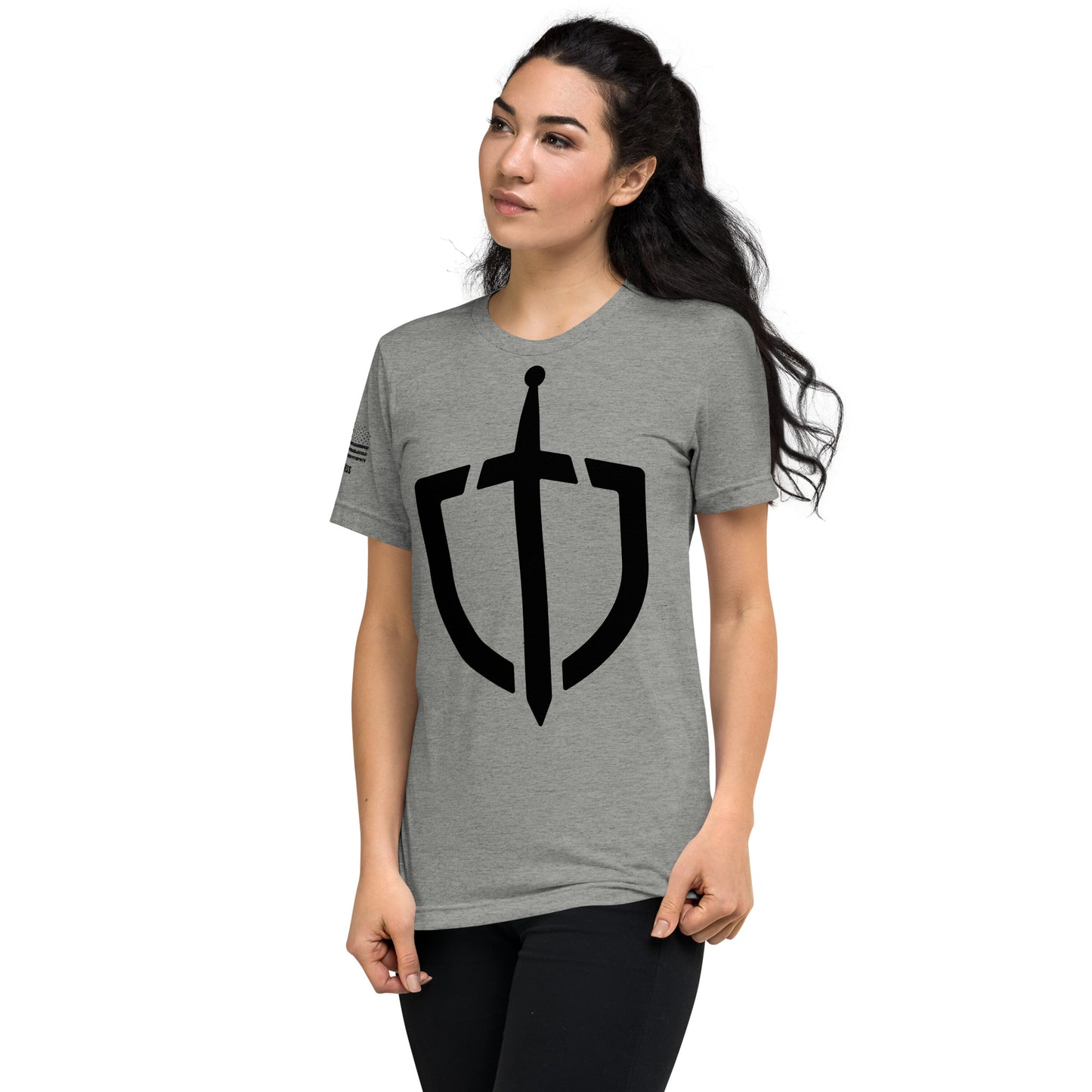 Unisex Tri-Blend Assorted Color T-shirt w/ American Flag