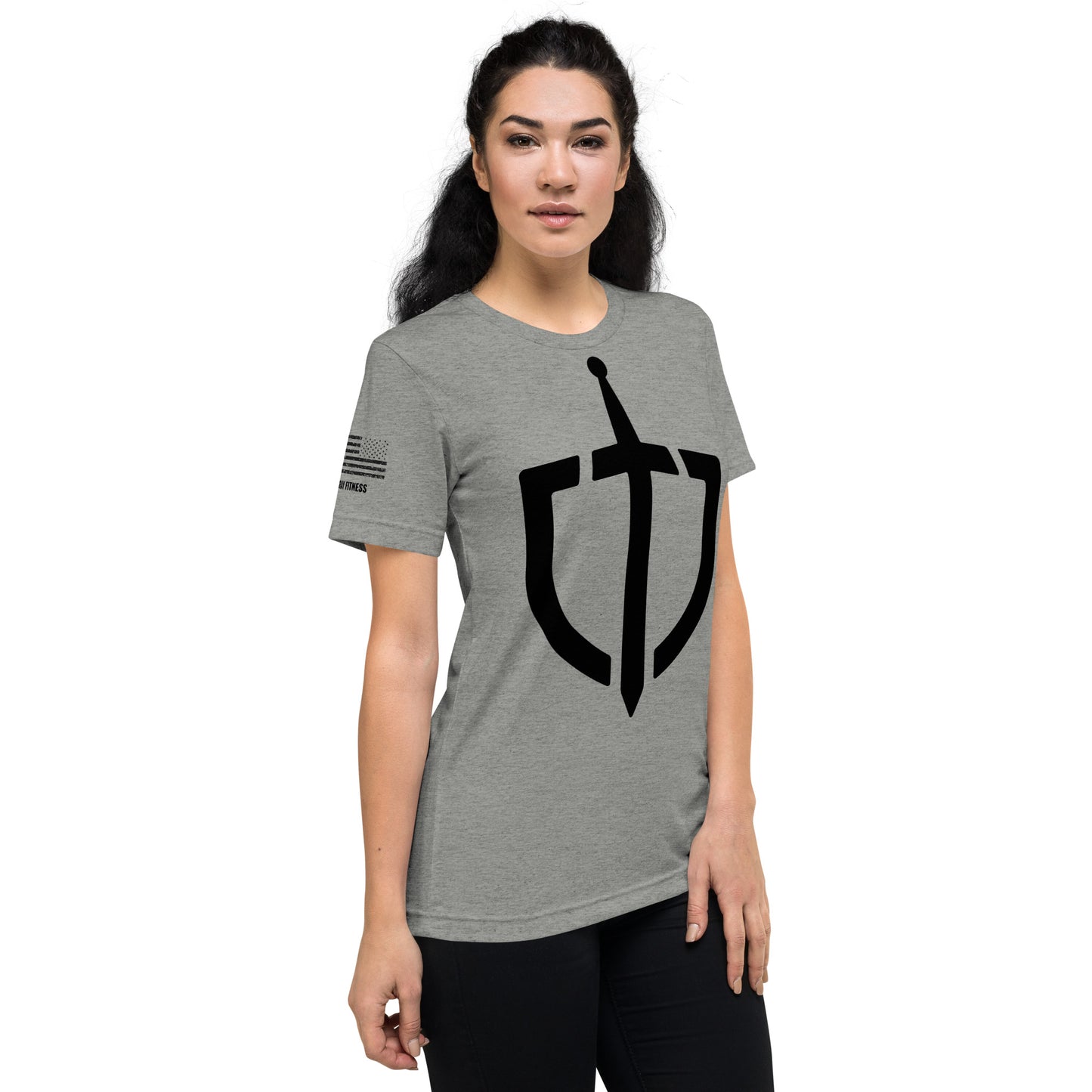 Unisex Tri-Blend Assorted Color T-shirt w/ American Flag