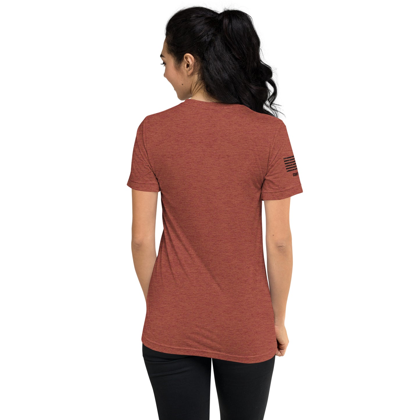 Unisex Tri-Blend Assorted Color T-shirt w/ American Flag