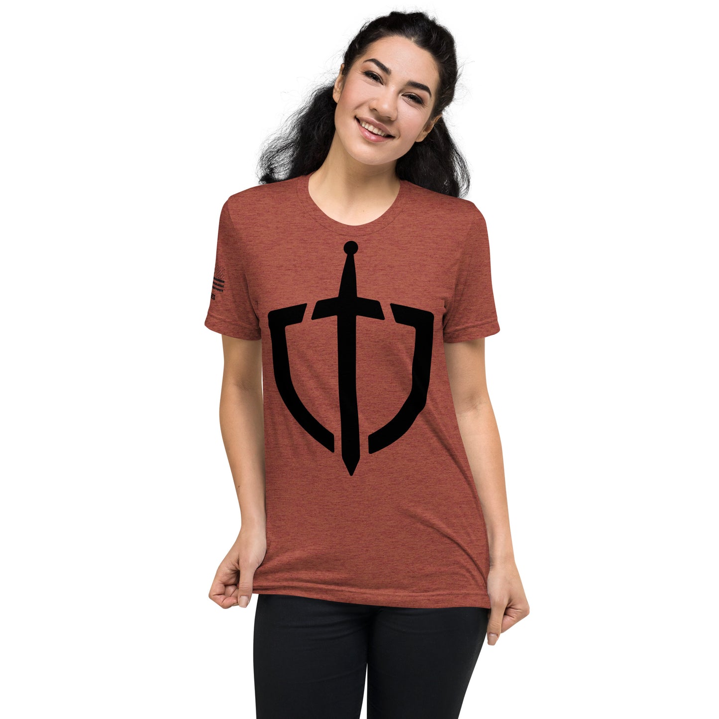 Unisex Tri-Blend Assorted Color T-shirt w/ American Flag