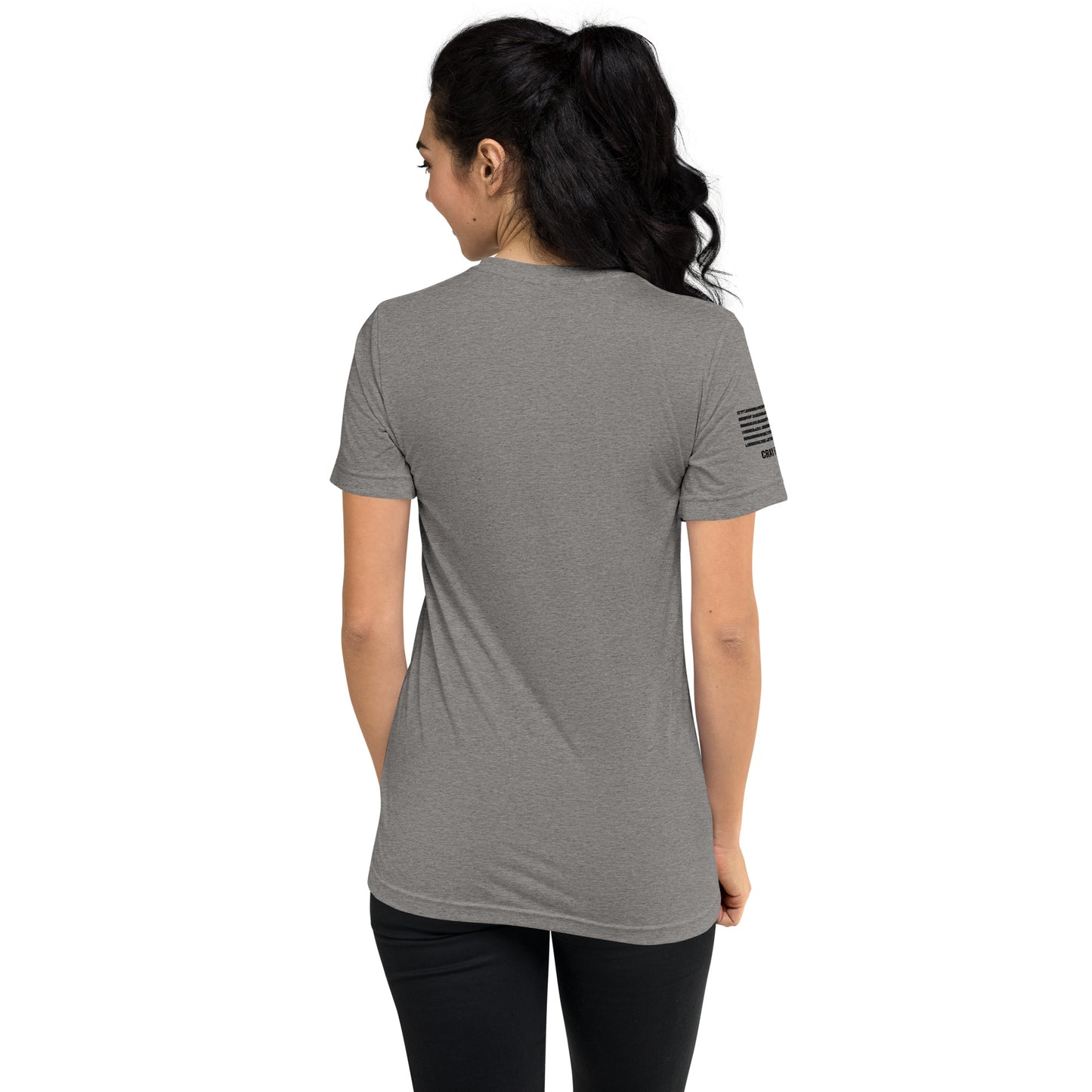 Unisex Tri-Blend Assorted Color T-shirt w/ American Flag