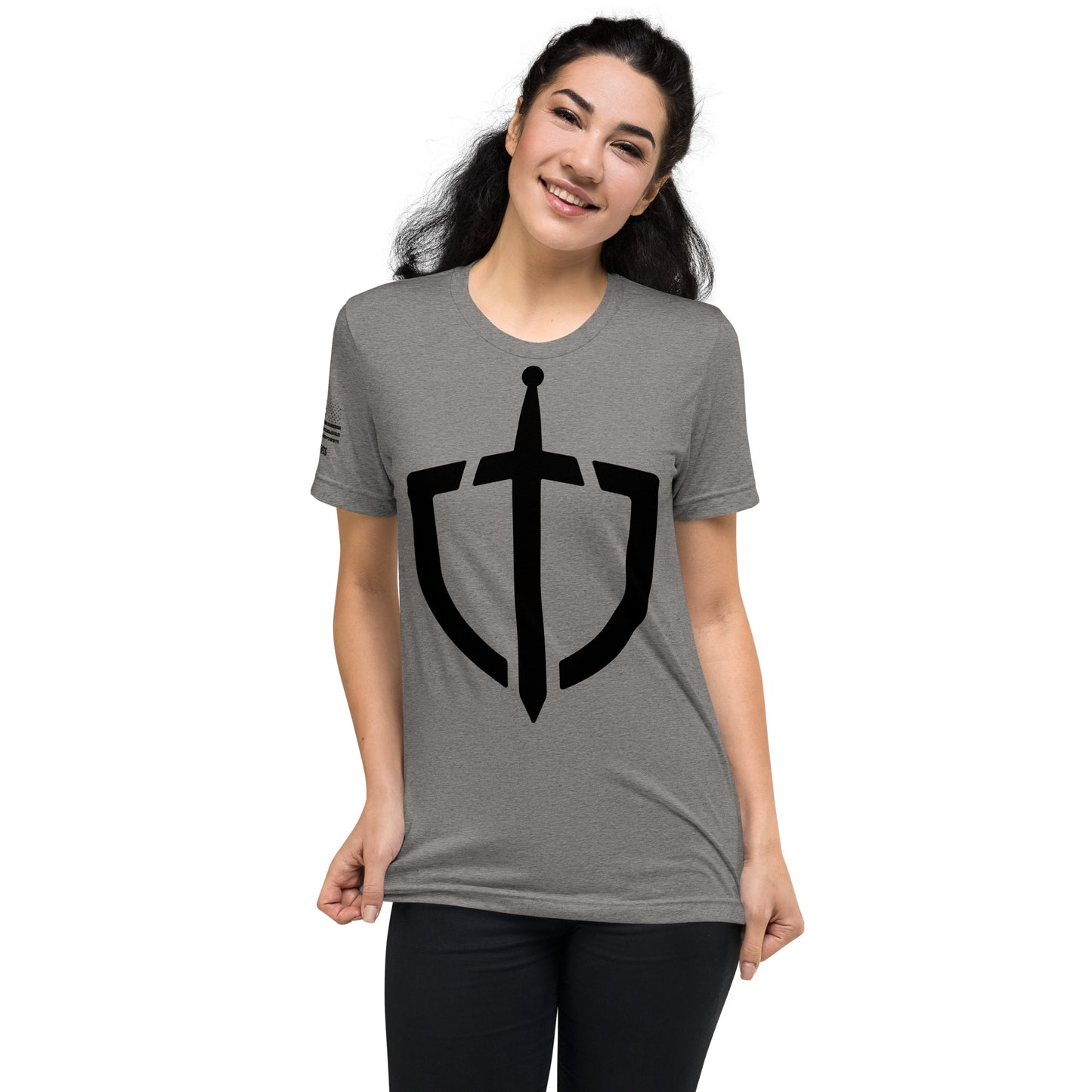 Unisex Tri-Blend Assorted Color T-shirt w/ American Flag