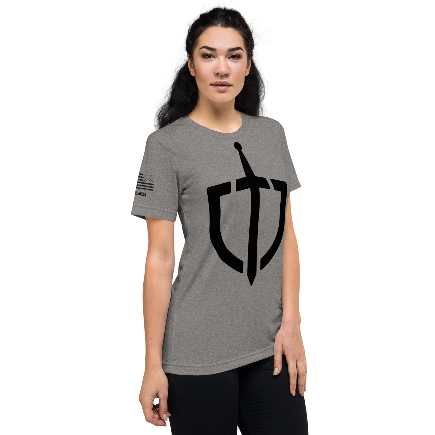 Unisex Tri-Blend Assorted Color T-shirt w/ American Flag