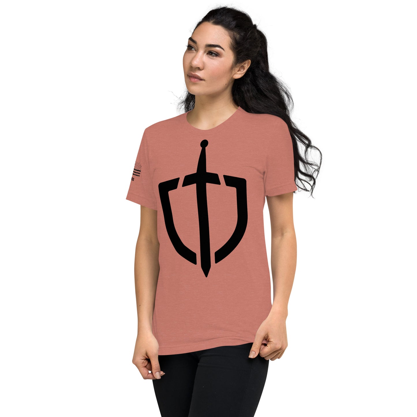 Unisex Tri-Blend Assorted Color T-shirt w/ American Flag