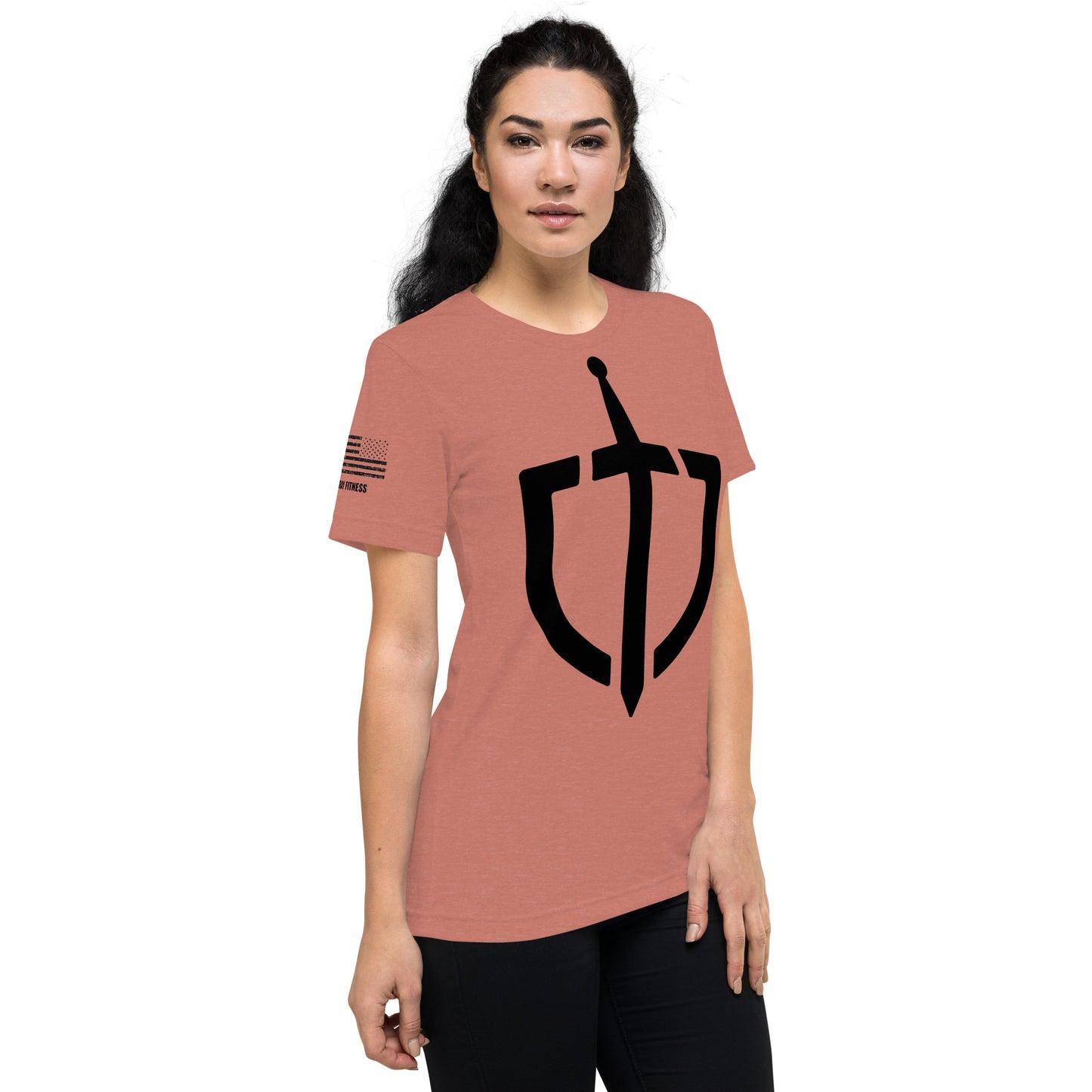Unisex Tri-Blend Assorted Color T-shirt w/ American Flag