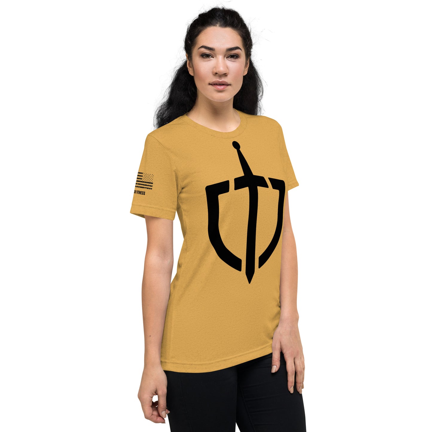 Unisex Tri-Blend Assorted Color T-shirt w/ American Flag