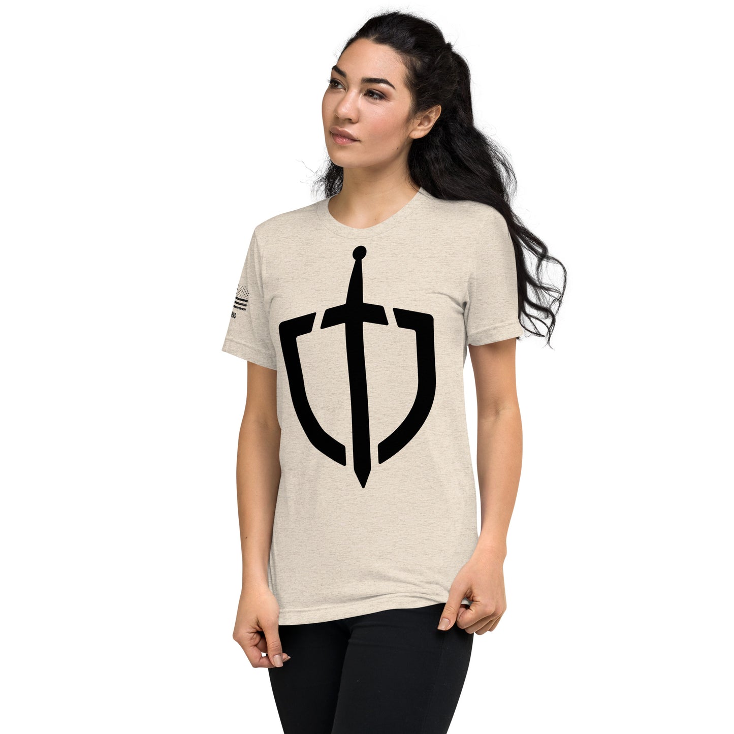 Unisex Tri-Blend Assorted Color T-shirt w/ American Flag
