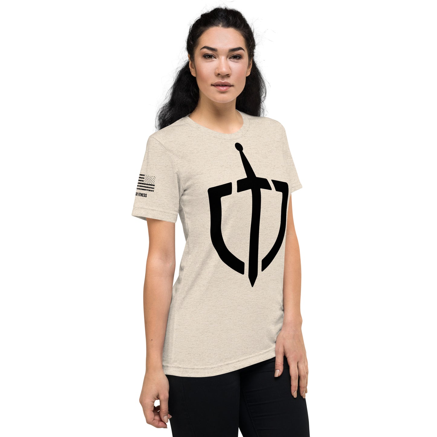 Unisex Tri-Blend Assorted Color T-shirt w/ American Flag