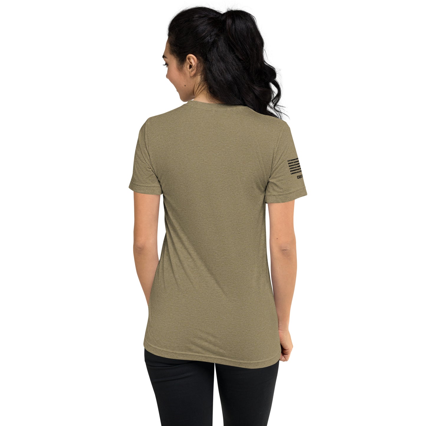 Unisex Tri-Blend Assorted Color T-shirt w/ American Flag
