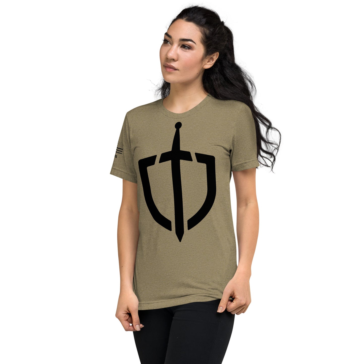 Unisex Tri-Blend Assorted Color T-shirt w/ American Flag