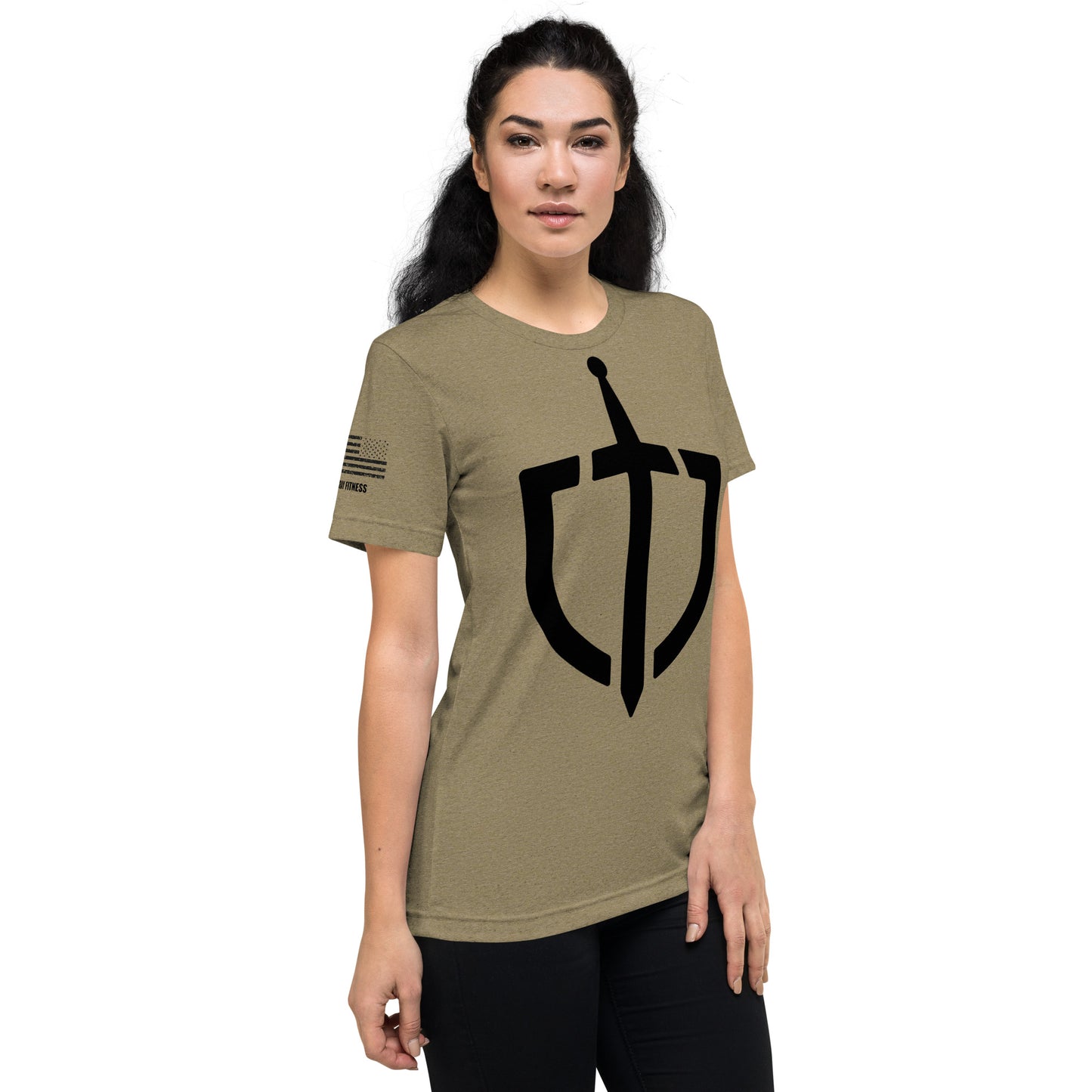 Unisex Tri-Blend Assorted Color T-shirt w/ American Flag