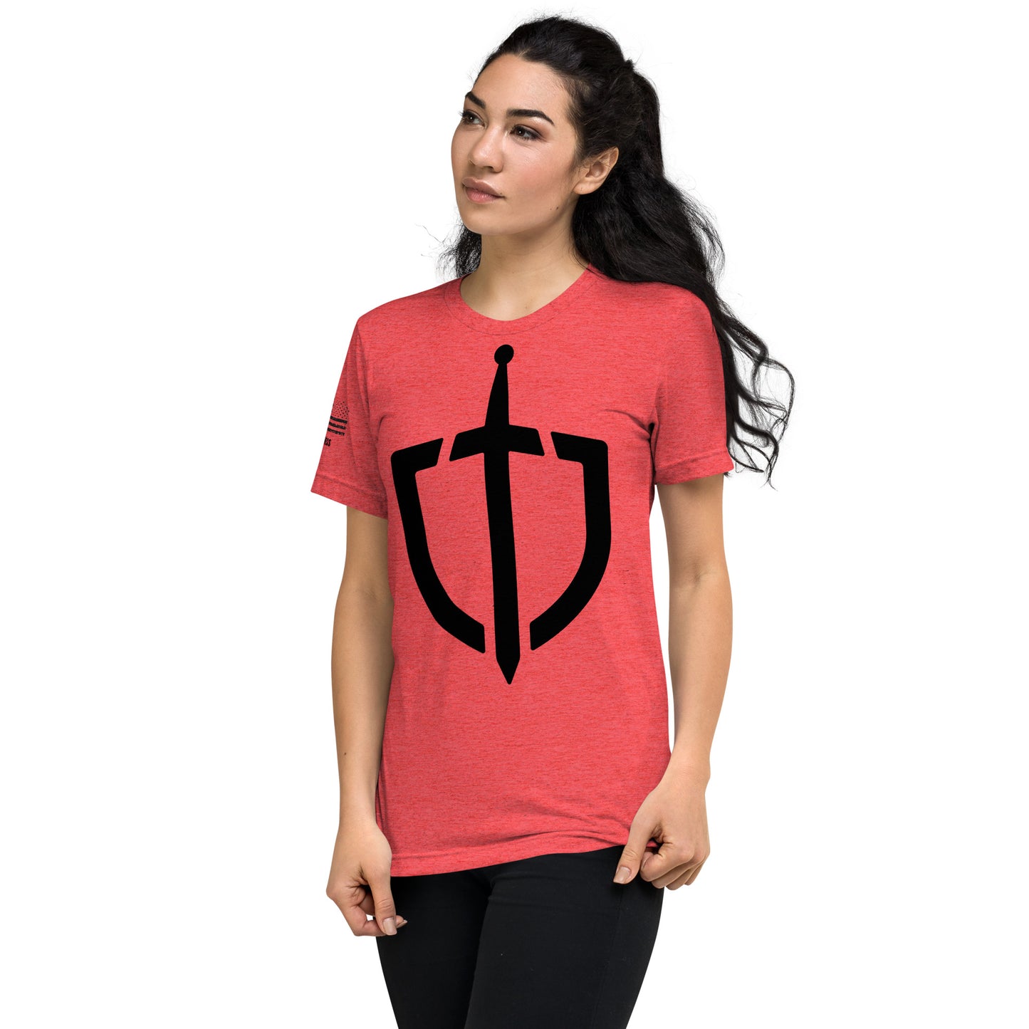 Unisex Tri-Blend Assorted Color T-shirt w/ American Flag