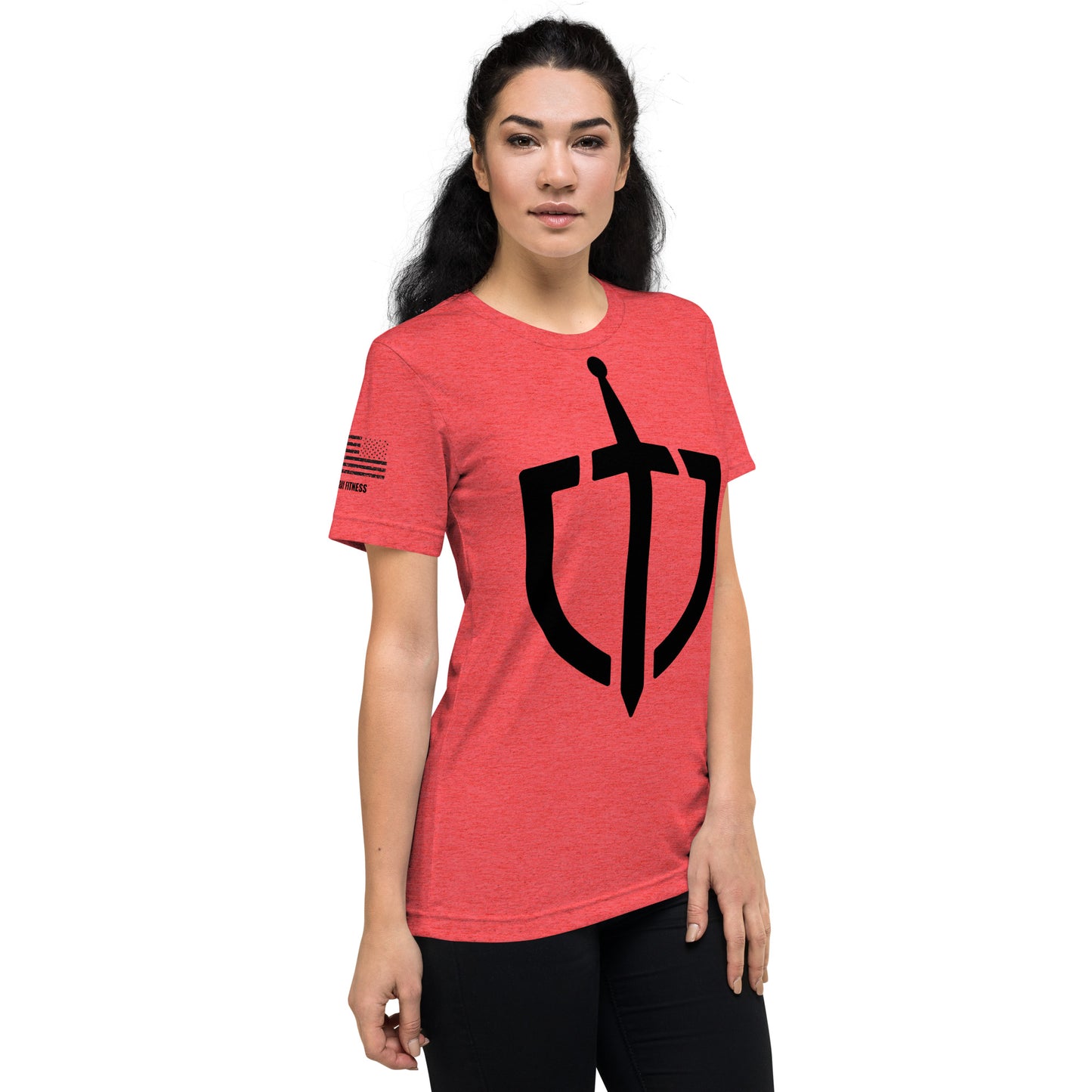 Unisex Tri-Blend Assorted Color T-shirt w/ American Flag