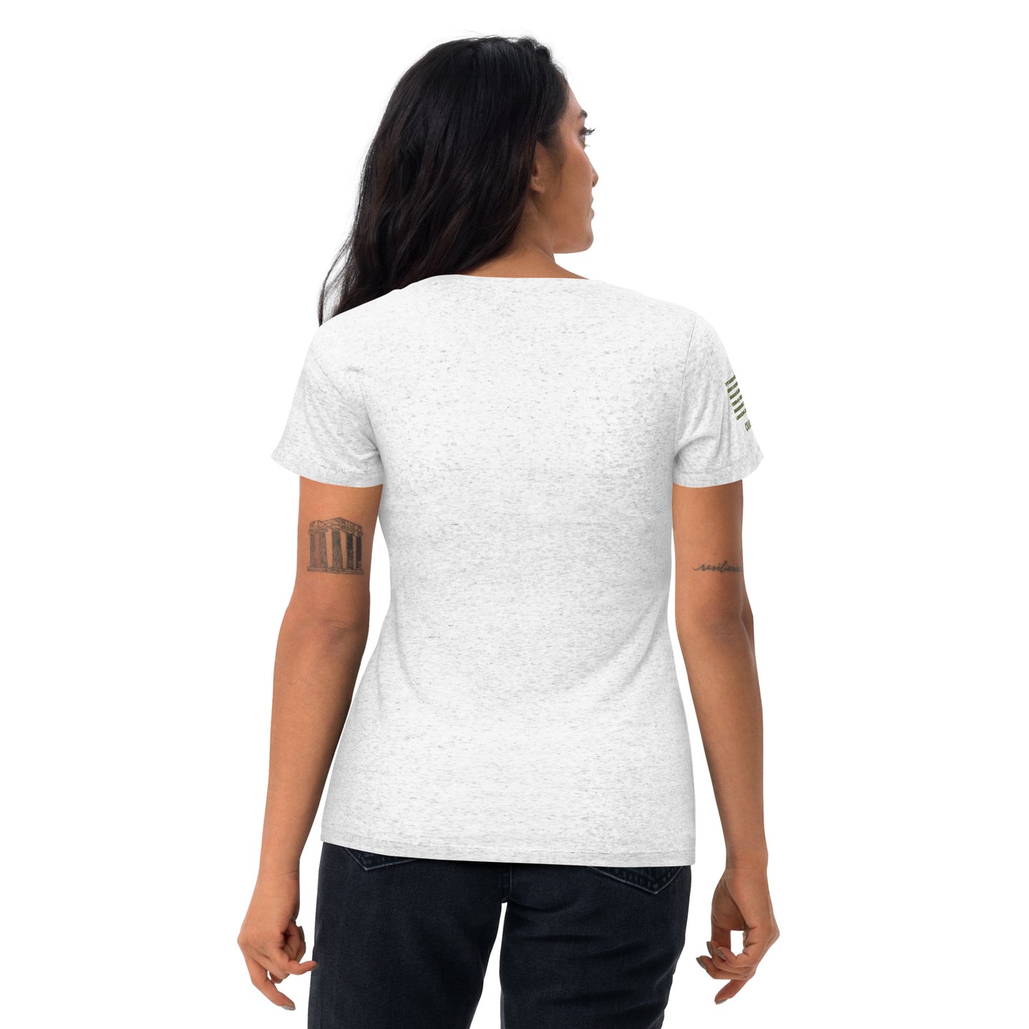 Unisex Tri-Blend Assorted Color T-shirt w/American Flag