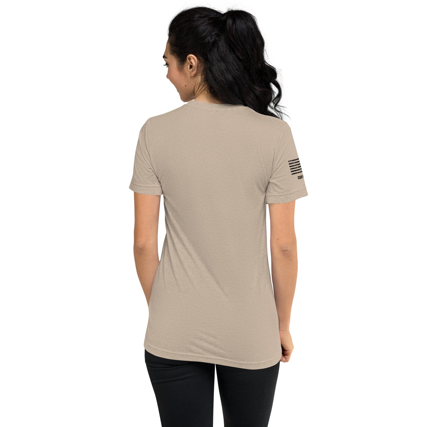 Unisex Tri-Blend Assorted Color T-shirt w/ American Flag