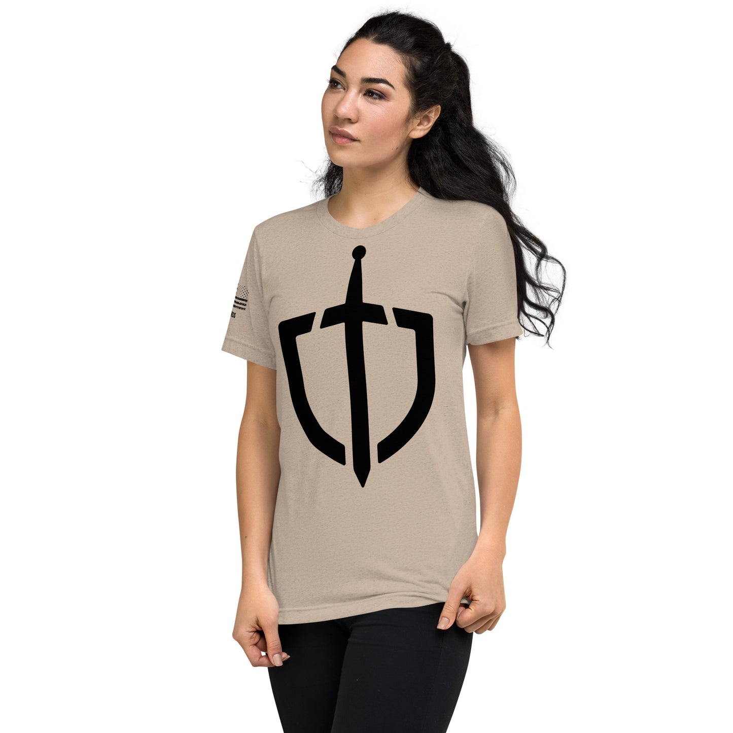 Unisex Tri-Blend Assorted Color T-shirt w/ American Flag