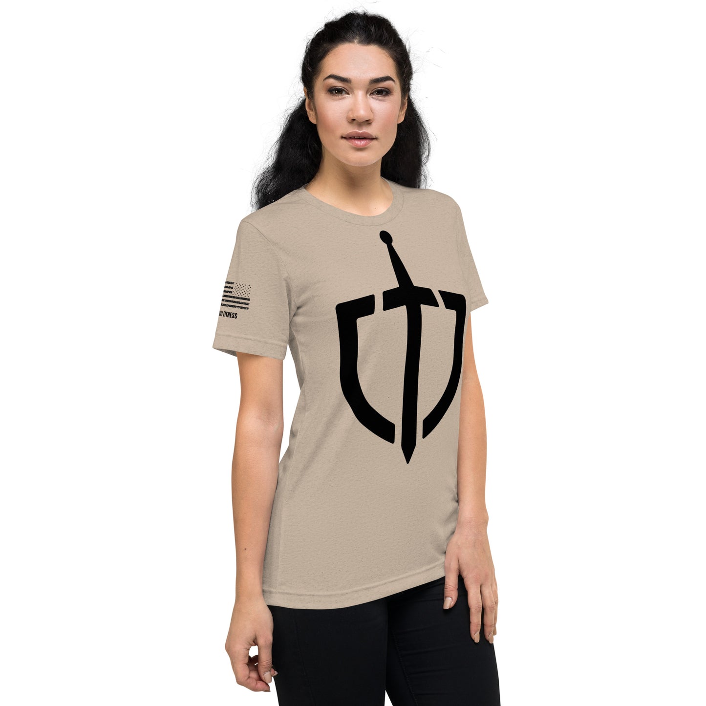 Unisex Tri-Blend Assorted Color T-shirt w/ American Flag