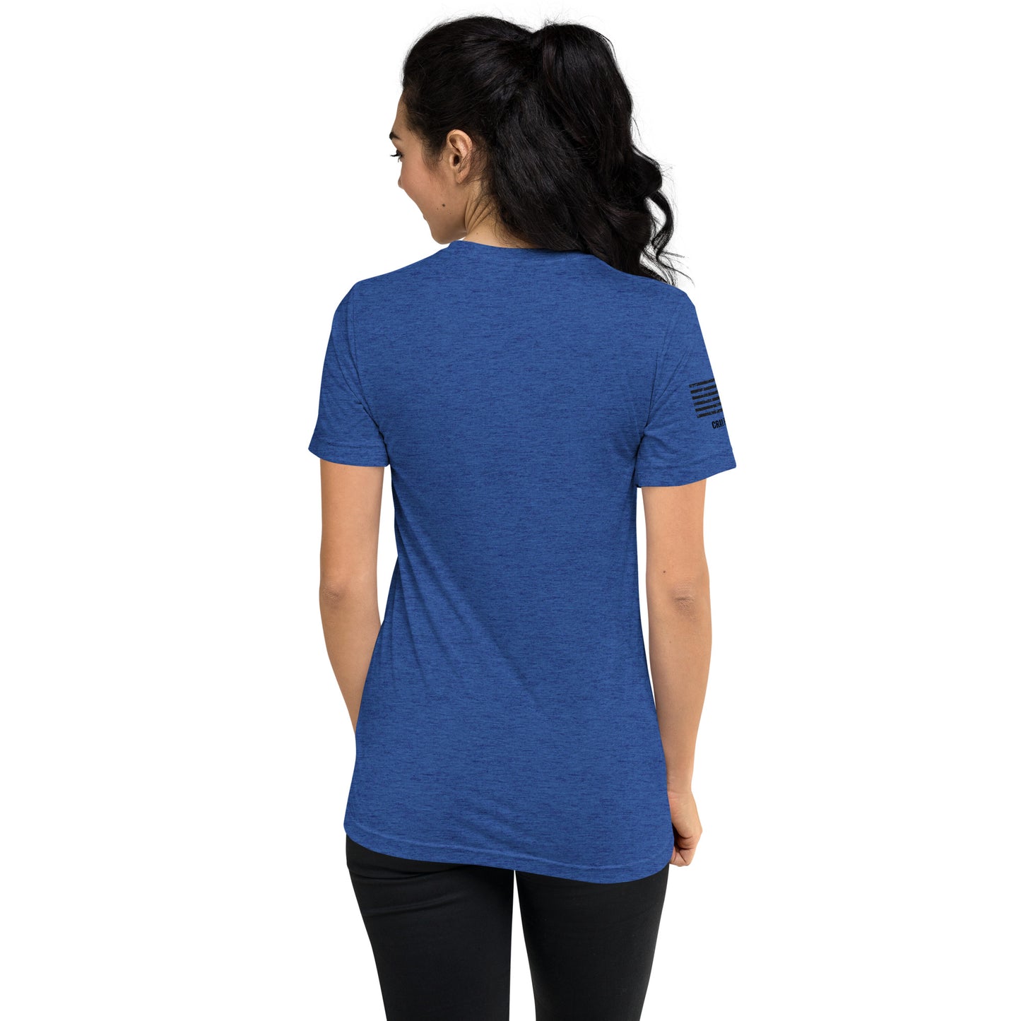Unisex Tri-Blend Assorted Color T-shirt w/ American Flag