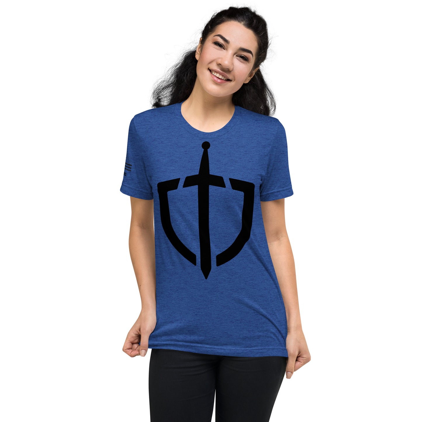 Unisex Tri-Blend Assorted Color T-shirt w/ American Flag