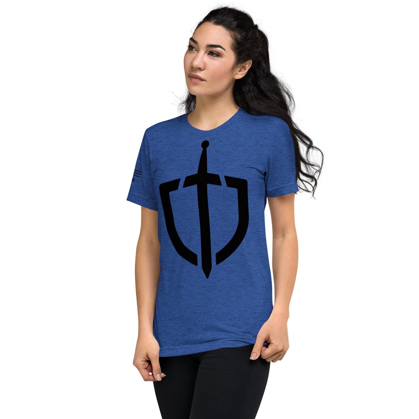 Unisex Tri-Blend Assorted Color T-shirt w/ American Flag