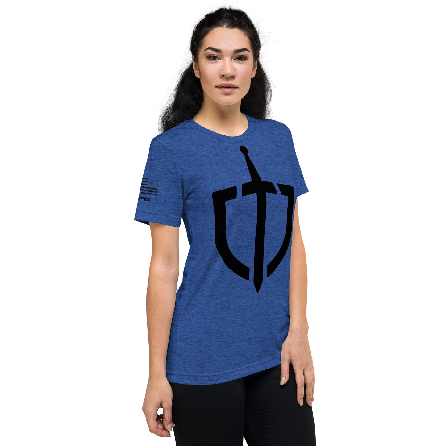 Unisex Tri-Blend Assorted Color T-shirt w/ American Flag