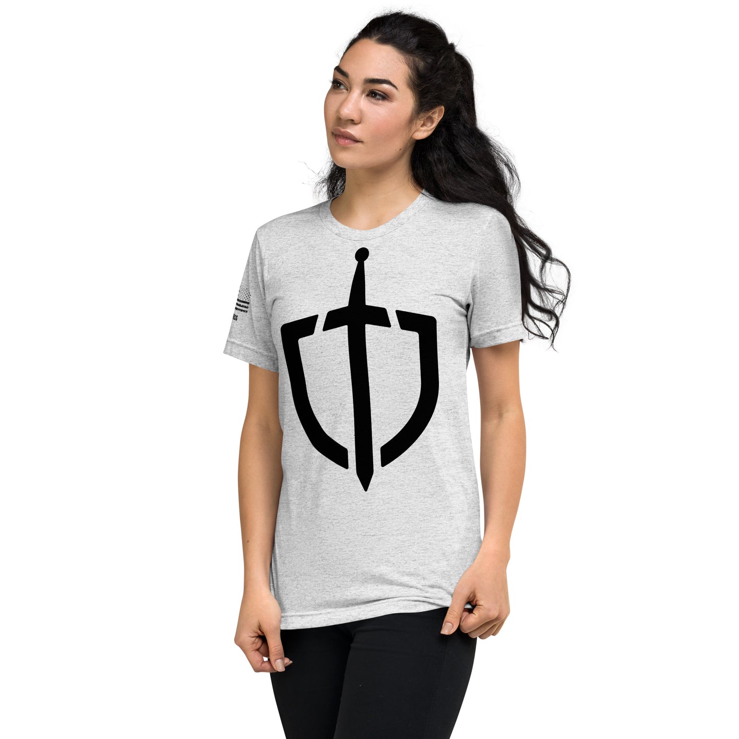 Unisex Tri-Blend Assorted Color T-shirt w/ American Flag