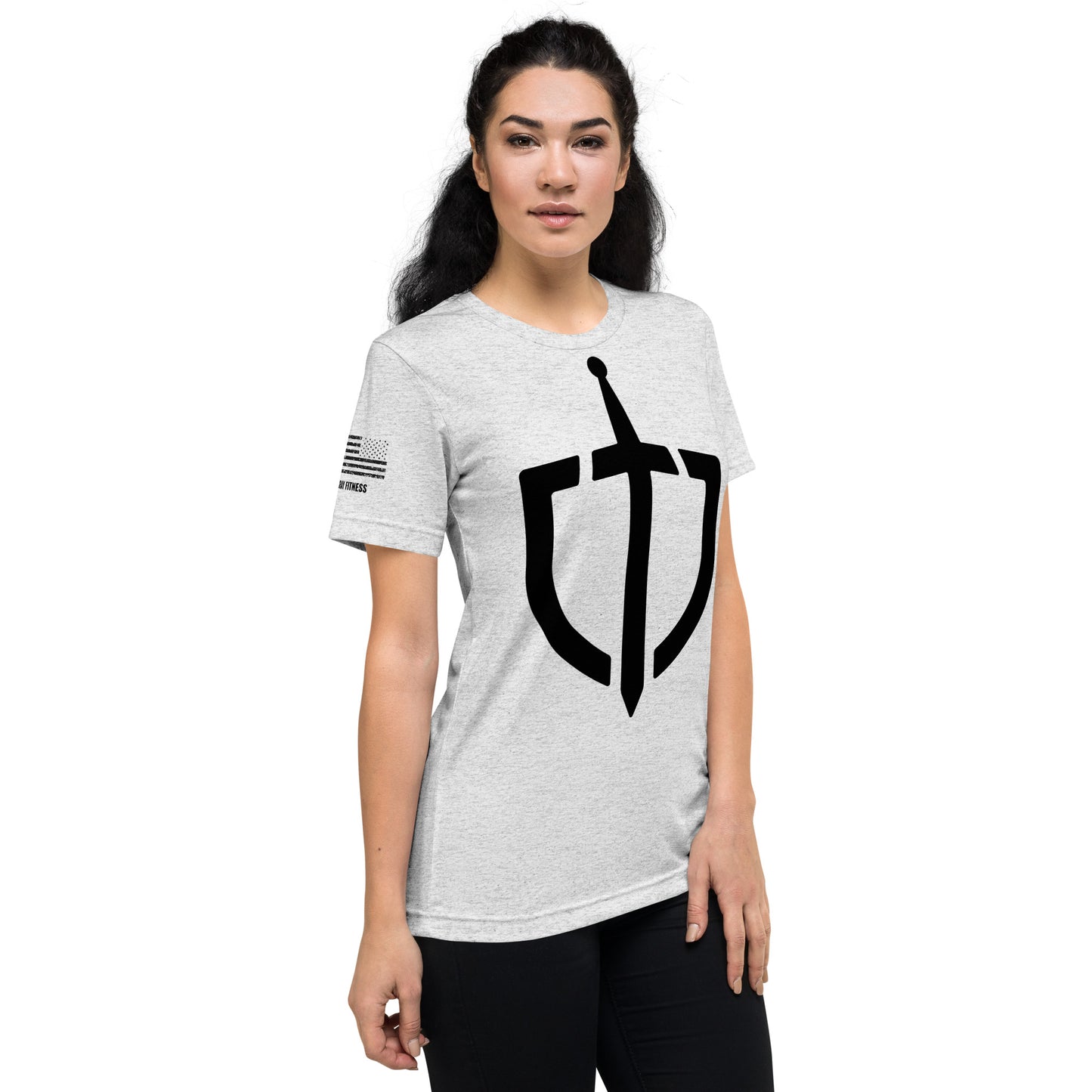 Unisex Tri-Blend Assorted Color T-shirt w/ American Flag
