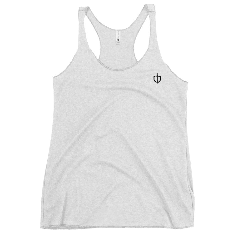Racerback Tank with Black Logo