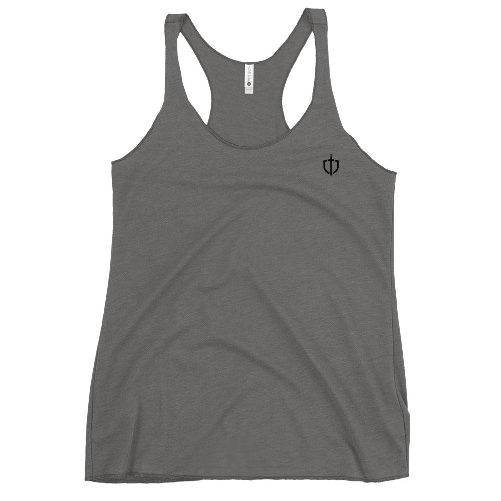 Racerback Tank with Black Logo